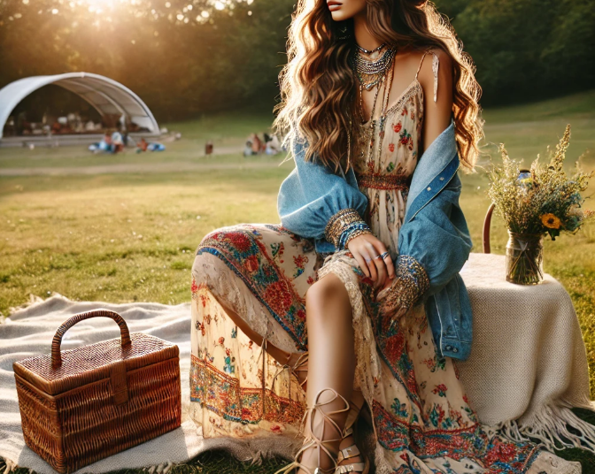 Outfit Idea: Maxi Dress with Earthy Accessories